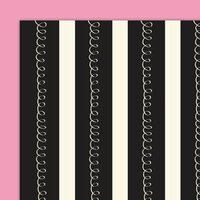 Glitz Designs - Hot Mama Collection - 12x12 Double Sided Paper - Curly Stripe