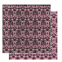 Glitz Design - Hot Mama Collection - 12x12 Double Sided Paper - Damask