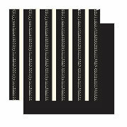 Glitz Designs - Hot Mama Collection - 12x12 Double Sided Paper - Hot Mama Stripe, CLEARANCE