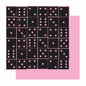 Glitz Design - Hot Mama Collection - 12x12 Double Sided Paper - Hot Mama Dice, CLEARANCE