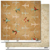 Glitz Design - Happy Travels Collection - 12 x 12 Double Sided Paper - Planes