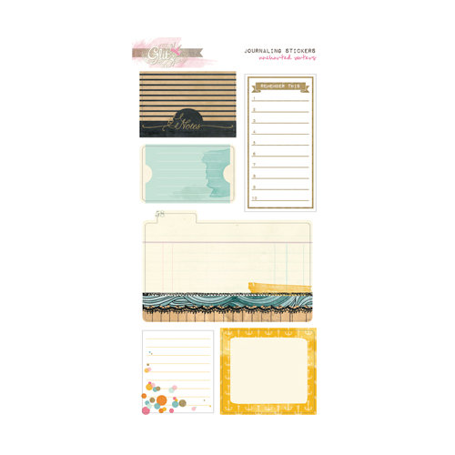Glitz Design - Uncharted Waters Collection - Cardstock Stickers - Journaling