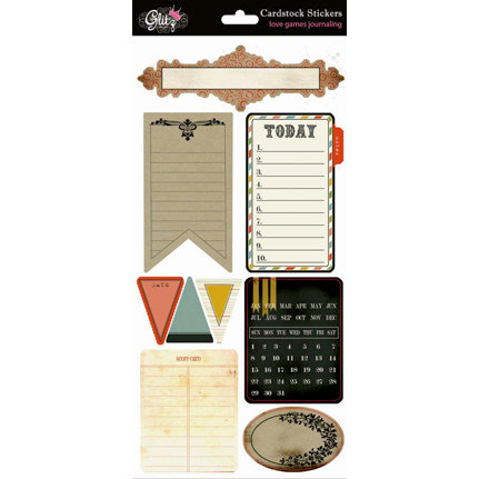 Glitz Design - Love Games Collection - Cardstock Stickers - Journaling