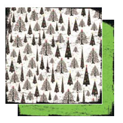 Glitz Design - Kringle Collection - 12x12 Double Sided Paper - Trees, CLEARANCE
