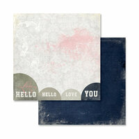 Glitz Design - Love You Madly Collection - 12 x 12 Double Sided Paper - Hello