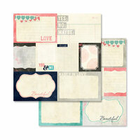 Glitz Design - Love You Madly Collection - 12 x 12 Double Sided Paper - Bits and Pieces