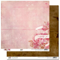 Glitz Design - Pretty in Pink Collection - 12 x 12 Double Sided Paper - Ledger