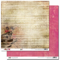 Glitz Design - Pretty in Pink Collection - 12 x 12 Double Sided Paper - Music