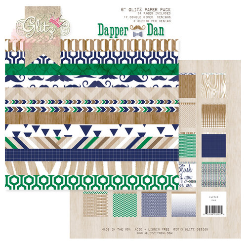 Glitz Design - Dapper Dan Collection - 6 x 6 Paper Pad