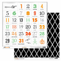 Glitz Design - Raven Collection - Halloween - 12 x 12 Double Sided Paper - Countdown