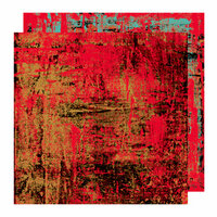 Glitz Design - Rebel Collection - 12 x 12 Double Sided Paper - Rebel Red, BRAND NEW