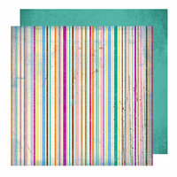 Glitz Design - Sparrow Collection - 12 x 12 Double Sided Paper - Sparrow Stripe, CLEARANCE