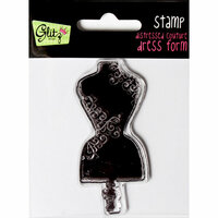 Glitz Design - Distressed Couture Collection - Clear Acrylic Stamps - Dress Form, BRAND NEW