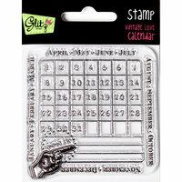 Glitz Design - Vintage Love Collection - Clear Acrylic Stamps - Calendar, CLEARANCE