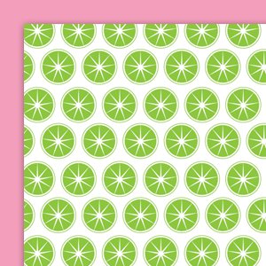 Glitz Designs - Summer Crush Collection - 12x12 Double Sided Paper - Limes