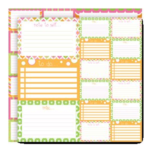 Glitz Designs - Summer Crush Collection - 12x12 Journaling Cards, CLEARANCE
