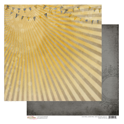 Glitz Design - Sunshine in My Soul Collection - 12 x 12 Double Sided Paper - Rays