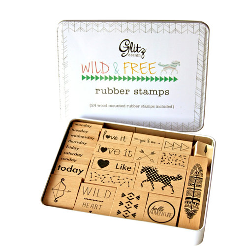 Glitz Design - Wild and Free Collection - Rubber Stamps