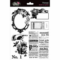 Glitz Design - Laced with Grace Collection - Clear Acrylic Stamps - Laces with Grace, CLEARANCE