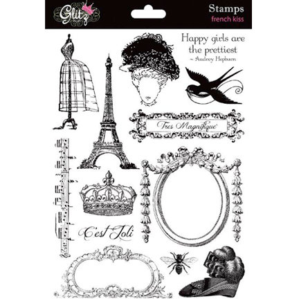 Glitz Design - French Kiss Collection - Clear Acrylic Stamps