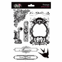 Glitz Design - Pretty in Pink Collection - Clear Acrylic Stamps