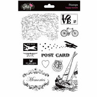 Glitz Design - Happy Travels Collection - Clear Acrylic Stamps