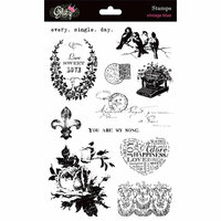 Glitz Design - Vintage Blue Collection - Clear Acrylic Stamps
