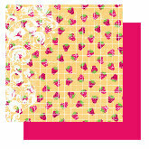Glitz Designs - Sublime Collection - 12x12 Double Sided Paper - Sublime Strawberry, CLEARANCE
