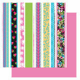 Glitz Design - Sublime Collection - 12x12 Double Sided Paper - Sublime Wacky Stripe