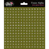 Glitz Design - Laced with Grace Collection - Cardstock Stickers - Teeny Alphabet - Olive Green