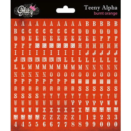 Glitz Design - Love Games Collection - Cardstock Stickers - Teeny Alphabet - Burnt Orange