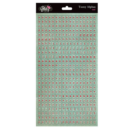 Glitz Design - Happy Travels Collection - Cardstock Stickers - Teeny Alphabet - Teal