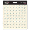 Glitz Design - Cardstock Stickers - Teeny Alphabet - Pearl