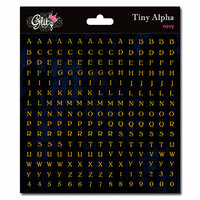Glitz Design - Cardstock Stickers - Teeny Alphabet - Black