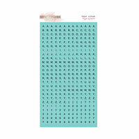 Glitz Design - Cashmere Dame Collection - Cardstock Stickers - Teeny Alphabet - Tiffany Blue