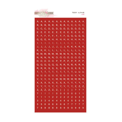 Glitz Design - Yours Truly Collection - Cardstock Stickers - Teeny Alphabet - Red