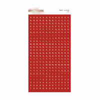 Glitz Design - Yours Truly Collection - Cardstock Stickers - Teeny Alphabet - Red