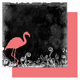 Glitz Designs - Urban Collection - 12x12 Double Sided Paper - Urban Flamingo