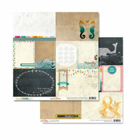 Glitz Design - Unchartered Waters Collection - 12 x 12 Double Sided Paper - Bits and Pieces