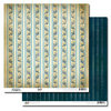 Glitz Design - Vintage Blue Collection - 12 x 12 Double Sided Paper - Stripe