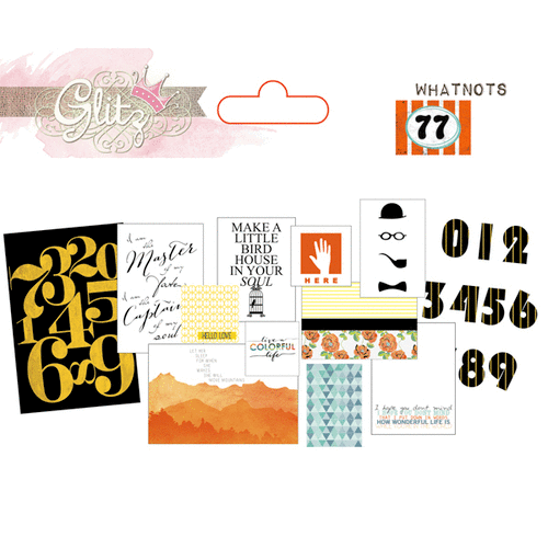 Glitz Design - 77 Collection - Cardstock Pieces - Whatnots