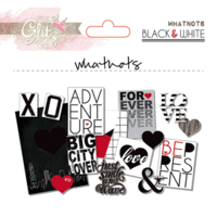 Glitz Design - Black and White Collection - Cardstock Pieces - Whatnots