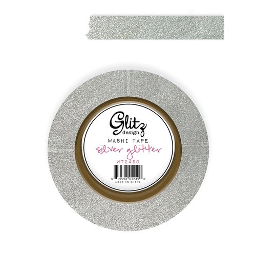 Glitz Design - Washi Tape - Silver Glitter