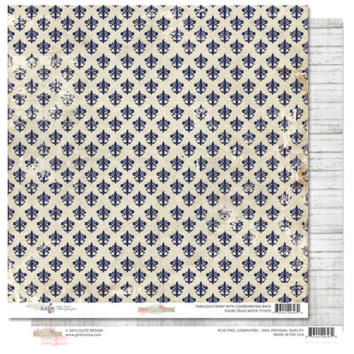 Glitz Design - Yours Truly Collection - 12 x 12 Double Sided Paper - Motif