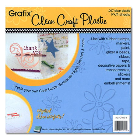 Grafix - Clear Craft Plastic - 12 x 12 - Thin