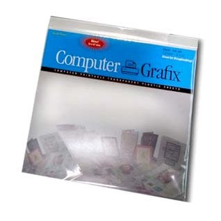 Grafix - Ink Jet Film - Adhesive Backed - Clear - 12x12