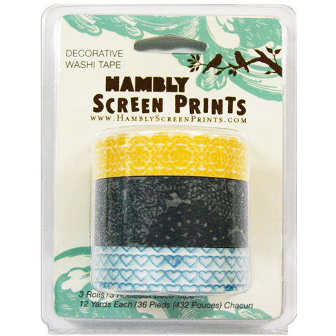 Hambly Studios - Screen Prints - Decorative Washi Tape - Set 3