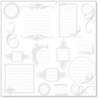 Hambly Studios - Overlay Transparancy - Screen Prints - Journaling Bits - White, CLEARANCE