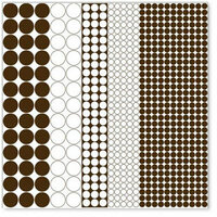 Hambly Studios - Screen Prints - 12x12 Overlay - Mod Circles - Brown, CLEARANCE