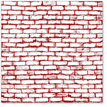 Hambly Studios - Screen Prints - 12x12 Overlay - Brick Wall - Burgundy Red